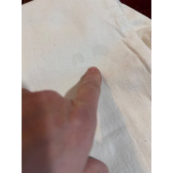 J. Crew Womens Stretch White Denim Jeans Size 28/28 Slim Fit Classic Style FLAW - Picture 10 of 10